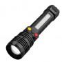 Фонарь PLD-H005-3PM10-TG(white+yellow+red)+14SMD, Li-Ion аккум., индикация заряда, ЗУ Type-C, zoom, Box