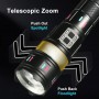 Фонарь NIGHT VISION FLUORESCENCE AK178-1-WHITE LASER LED PM60-TG+COB, 4x18650, power bank, ЗУ Type-C, zoom, 5