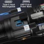 Фонарь NIGHT VISION FLUORESCENCE AK178-1-WHITE LASER LED PM60-TG+COB, 4x18650, power bank, ЗУ Type-C, zoom, 5