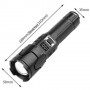 Ліхтар PLD-2301 WHITE LASER LED PM30-TG, 1х18650/1х26650/3xAAA, power bank, індикація заряду, ЗП Type-C, zoom, Box