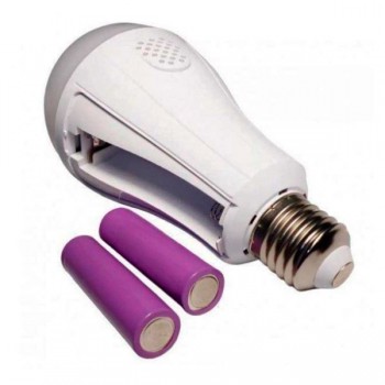 Лампочка с аккумулятором Led Bulb 8442 E27 светодиодная, аварийная, 2 аккумулятора 18650