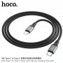 Кабель Hoco X-series X86 Type-C to Type-C Spear 60W silicone charging data cable (L=1M), Black