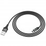 Кабель Hoco U-series U76 Fresh magnetic charging cable for iP (L=1.2M), Black