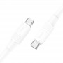 Кабель Hoco X-series X84 Type-C to Type-C Solid 60W charging data cable (L=1M), White