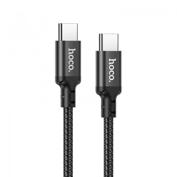 Кабель Hoco X-series X14 Double speed 60W charging data cable Type-C to Type-C(L=1M), Black