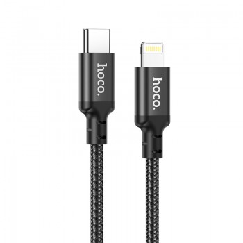 Кабель Hoco X-series X14 Double speed PD charging data cable for iP(L=1M), Black