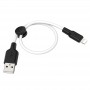Кабель Hoco X-series X21 Plus Silicone charging cable for iP(L=0.25M), Black and White