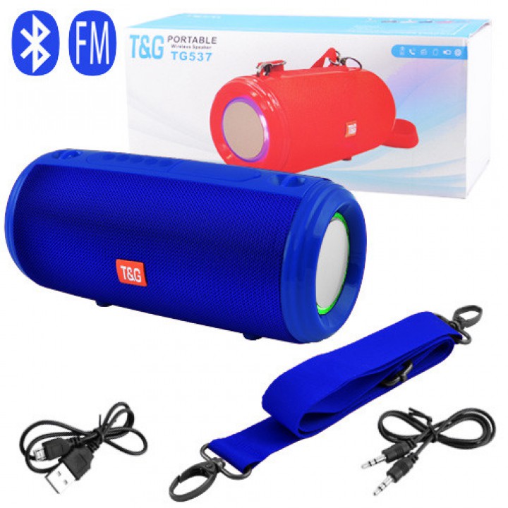 Bluetooth-колонка TG537, speakerphone, радіо, blue