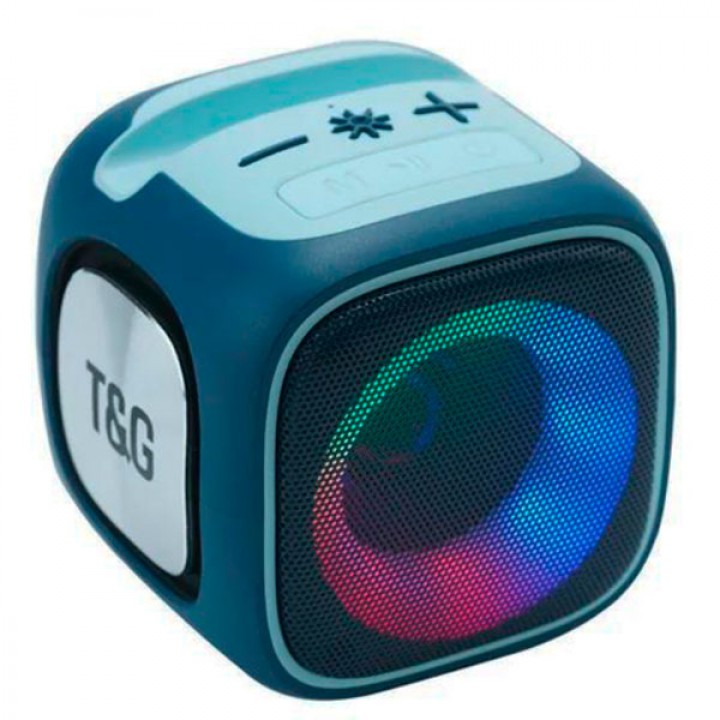 Bluetooth-колонка TG359 з RGB ПІДСВІЧУВАННЯМ, speakerphone, радіо, blue