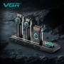 Комплект VGR STEPLERSS PRO 3 IN 1 BLACK, машинка для стрижки (Clipper), тример, шейвер