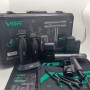 Комплект VGR 4 в 1 V-640 S4 BLACK, машинка для стрижки (clipper), тример, електробритва (шейвер), фен