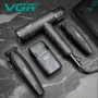 Комплект VGR 4 в 1 V-640 S4 BLACK, машинка для стрижки (clipper), тример, електробритва (шейвер), фен