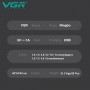Комплект VGR 2 в 1 V-600&900 BLACK, акумуляторна машинка для стрижки (clipper) і тример, 10 насадок, LED display, 7000 RPM