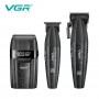 Комплект VGR 3 в 1 V-640 S3 BLACK, машинка для стрижки (clipper), тример та електробритва (шейвер)
