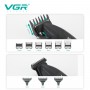 Комплект VGR 3 в 1 V-640 S3 BLACK, машинка для стрижки (clipper), тример та електробритва (шейвер)