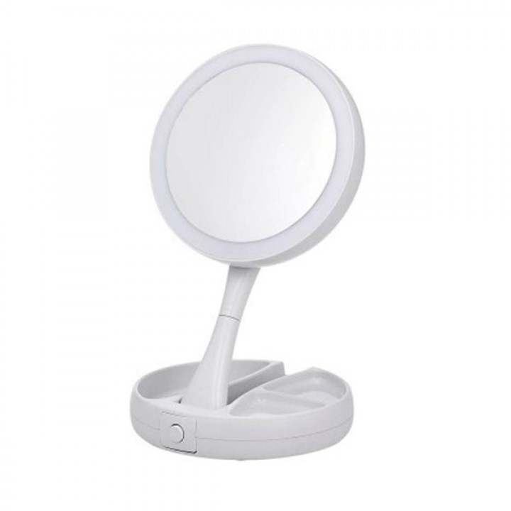 Настольное зеркало для макияжа Mirror My fold Away с LED подсветкой .