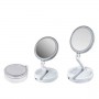 Настольное зеркало для макияжа Mirror My fold Away с LED подсветкой складное круглое