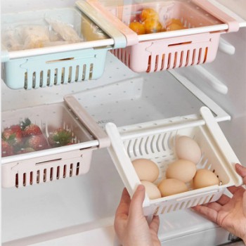 Розсувний пластиковий контейнер для зберігання продуктів у холодильнику Storage rack