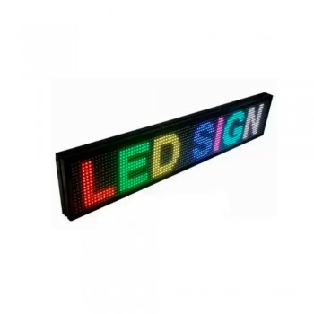 Світлодіодна вивіска LED-бігуюча строчка кольорові RGB-діоди 295*40 з можливістю керування через Wi-Fi