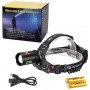 Ліхтар налобний NIGHT VISION FLUORESCENCE CT012-P-TG, 2x18650, Type-C, signal light, zoom, Box