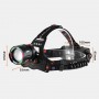 Фонарь налобный NIGHT VISION FLUORESCENCE SY-8087-PM10-TG, 2x18650, signal light, fluoreccent patch, ЗУ