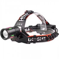 Ліхтар налобний NIGHT VISION FLUORESCENCE 8083 1 РЕЖИМ WHITE LASER LED PM10-TG+COB, 2x18650, ЗУ Type-C, zoom