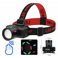 Ліхтар налобний NIGHT VISION FLUORESCENCE KX-1832-TG, Motion Sensor, Li-Ion акум, індикація заряду, ЗУ Type-C, zoom