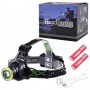 Фонарь налобный T106-T6+COB, 2x18650, signal light, zoom, ЗУ microUSB, Box