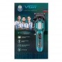 Акумуляторна машинка для стрижки (clipper) VGR V-600 BLACK, 6 насадок, регулятор висоти, LED display, 7000 RPM