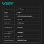 Тример VGR V-260 GREEN, 3 насадки, 2000mAh, 9000 RPM, LED display