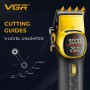 Акумуляторна машника для стриження (clipper) VGR V-885C GOLD, 10 насадок, LED display