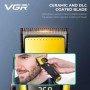 Акумуляторна машника для стриження (clipper) VGR V-885C GOLD, 10 насадок, LED display