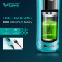 Тример VGR V-299 BLACK, 4 насадки, 9000RPM, 2000 mAh, 5 рівнів швидкості, LED display