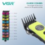 Акумуляторна машинка для стрижки (clipper) VGR V-880C WHITE, EXTERNAL ROTOR MOTOR, MIM BLADE, 11 насадок, док-станція