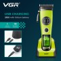 Акумуляторна машинка для стрижки (clipper) VGR V-880C WHITE, EXTERNAL ROTOR MOTOR, MIM BLADE, 11 насадок, док-станція