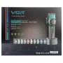 Акумуляторна машника для стриження (clipper) VGR V-885C GREEN, 10 насадок, LED display