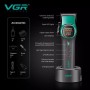 Акумуляторна машника для стриження (clipper) VGR V-885C GREEN, 10 насадок, LED display