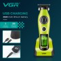Тример VGR V-880T BLACK, EXTERNAL ROTOR MOTOR, MIM BLADE, 4 насадки, док-станція