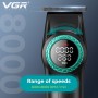 Тример VGR V-977 BLACK, регулювання потужності 6000 - 8000 RPM, 2500 mAh, 4 насадки, LED display