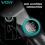 Тример VGR V-977 BLACK, регулювання потужності 6000 - 8000 RPM, 2500 mAh, 4 насадки, LED display