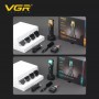 Триммер VGR V-885T GREEN, 4 насадки, LED display