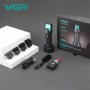 Триммер VGR V-885T GREEN, 4 насадки, LED display