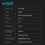 Аккумуляторная машинка для стрижки (clipper) VGR V-889C, 6 насадок, LED display, 9000RPM