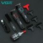 Тример VGR V-254 RED, 4 насадки, 7000 RPM, 2000 mAh, LED display