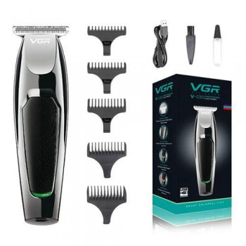 Машинка (триммер) для стрижки волос и бороды VGR V-030, Professional, 5 насадок, встр. аккум.