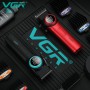 Акумуляторна машинка для стриження (clipper) VGR V-001 BLACK, 10 насадок, 9000 RPM, 4600 mAh, LED light, LED display