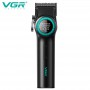 Акумуляторна машинка для стриження (clipper) VGR V-001 BLACK, 10 насадок, 9000 RPM, 4600 mAh, LED light, LED display