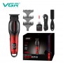 Тример VGR V-226 RED, 9000 RPM, 3 насадки, LED display