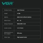 Тример VGR V-226 RED, 9000 RPM, 3 насадки, LED display