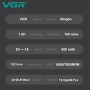Тример VGR V-964 BLACK, 7000 RPM, 3 насадки, LED display